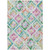 5' X 8' Teal Blue Green And Purple Geometric Washable Indoor Outdoor Area Rug
