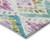 5' X 8' Teal Blue Green And Purple Geometric Washable Indoor Outdoor Area Rug