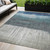 5' X 8' Blue And Gray Abstract Washable Indoor Outdoor Area Rug - Blue, Gray