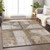 5' X 8' Copper And Gray Geometric Washable Indoor Outdoor Area Rug