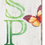 36" Green And White Spring Solid Wood Porch Sign