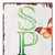 36" Green And White Spring Solid Wood Porch Sign