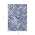 5' X 8' Navy Blue And Sky Blue Geometric Washable Indoor Outdoor Area Rug
