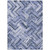 5' X 8' Navy Blue And Sky Blue Geometric Washable Indoor Outdoor Area Rug