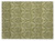 2' X 3' Green Damask Washable Non Skid Indoor Outdoor Area Rug