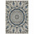 7' X 9' Blue and Beige Geometric Stain Resistant Indoor Outdoor Area Rug