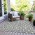 5' X 8' Gray And Light Gray Geometric Washable Indoor Outdoor Area Rug