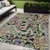 5' X 8' Black And Artichoke Green Paisley Washable Indoor Outdoor Area Rug