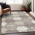 3' X 5' Taupe Beige And Gray Trellis Washable Indoor Outdoor Area Rug