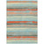 3' X 5' Sky Blue Pink And Gray Striped Washable Indoor Outdoor Area Rug