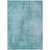 5' X 8' Aqua Teal Blue And Gray Abstract Washable Indoor Outdoor Area Rug - Aqua, Teal Blue, Gray