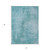 5' X 8' Aqua Teal Blue And Gray Abstract Washable Indoor Outdoor Area Rug - Aqua, Teal Blue, Gray