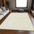 3' X 5' Yellow And Ivory Geometric Washable Indoor Outdoor Area Rug Transitional Style - Yellow, Ivory Color
