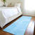 8' Runner Blue Abstract Washable Non Skid Indoor Outdoor Runner Rug Transitional Style - Blue Color