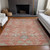 3' X 5' Coral Charcoal And Gray Floral Washable Indoor Outdoor Area Rug