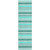 2' X 8' Turquoise Striped Washable Indoor Outdoor Runner Rug