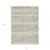 5' X 8' Ivory Beige And Green Striped Washable Indoor Outdoor Area Rug