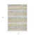 5' X 8' Ivory Beige And Green Striped Washable Indoor Outdoor Area Rug