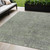 5' X 8' Fern Green And Gray Southwestern Washable Indoor Outdoor Area Rug