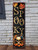 36" Black Gold And Orange Solid Wood Spooky Halloween Skull Porch Sign
