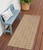 6' Natural And Beige Geometric Indoor Outdoor Area Rug