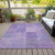 5' X 8' Lavender And Purple Patchwork Washable Indoor Outdoor Area Rug