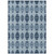 5' X 8' Navy Blue And Denim Blue Moroccan Washable Indoor Outdoor Area Rug