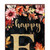36" Black Orange And White Happy Fall Halloween Solid Wood Porch Sign