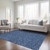 5' X 8' Navy Blue Gray And Ivory Polka Dot Washable Indoor Outdoor Area Rug
