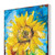 30" Yellow Brown And Green Solid Wood Sunflowers Garden Stake Premium Quality