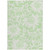 3' X 5' Mint Green and Ivory Floral Washable Non Skid Indoor Outdoor Area Rug