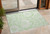 3' X 5' Mint Green and Ivory Floral Washable Non Skid Indoor Outdoor Area Rug