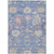 5' X 8' Blue Pink And Ivory Floral Washable Indoor Outdoor Area Rug