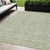 5' X 8' Artichoke Green And Ivory Geometric Washable Indoor Outdoor Area Rug Transitional Style - Artichoke Green, Ivory Color
