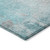 3' X 5' Teal Abstract Washable Non Skid Indoor Outdoor Area Rug Transitional Style - Teal Blue Color