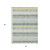 5' X 8' Pale Aqua And Lime Green Striped Washable Indoor Outdoor Area Rug