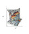 Set of Two 16" X 16" Blue and Orange Butterfly Blown Seam Floral Indoor Outdoor Throw Pillow