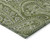 3' X 5' Artichoke Green And Olive Green Paisley Washable Indoor Outdoor Area Rug