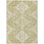 5' X 8' Wheat Gold And Ivory Medallion Washable Indoor Outdoor Area Rug