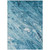 5' X 8' Sky Blue And Navy Blue Abstract Washable Indoor Outdoor Area Rug