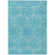 5' X 8' Aqua And Ivory Geometric Washable Indoor Outdoor Area Rug - Aqua, Ivory
