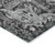 5' X 8' Gray And Ash Gray Damask Washable Indoor Outdoor Area Rug