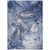 5' X 8' Blue and Gray Abstract Washable Non Skid Indoor Outdoor Area Rug - Blue, Gray