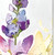 36" White Purple And Blue Watercolor Floral Solid Wood Porch Sign