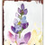 36" White Purple And Blue Watercolor Floral Solid Wood Porch Sign