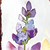 36" White Purple And Blue Watercolor Floral Solid Wood Porch Sign