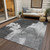 3' X 5' Gray And Smoky Black Abstract Washable Indoor Outdoor Area Rug