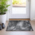2' X 3' Gray Abstract Washable Non Skid Indoor Outdoor Area Rug Transitional Style - Gray Color