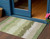 3' X 5' Beige And Olive Green Striped Washable Indoor Outdoor Area Rug