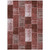 5' X 8' Burgundy Merlot And Blush Patchwork Washable Indoor Outdoor Area Rug